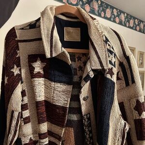 XL American Flag Design Saddle Ridge Jacket